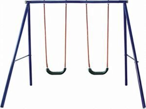 Metal A-Frame Two Seat Swing Set by Movement God is a versatile swing set which is very sturdy