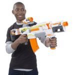 boy playing with nerf n strike modulus nerf gun