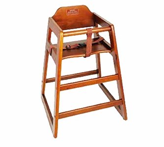 Winco CHH-104 Wooden High Chair, Walnut