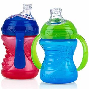 Nuby No-Spill Super Spout Grip N’ Sip Cup, 2 Pack