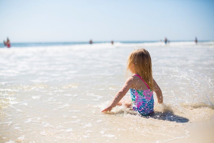 little girl beach