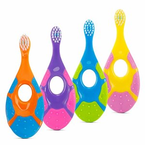 Slotic Baby Toothbrush, Teether, Extra Soft Bristles