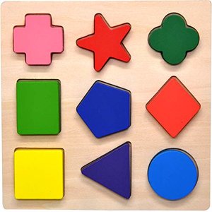 FYBBER&MUMU Wooden Preschool Shape Puzzle