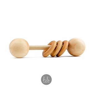 Homi Baby Organic Wood Montessori Styled Baby Rattler