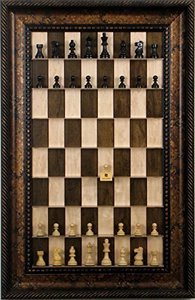 Straight Up Chess Simple Staunton Vertical Mounted Straight Up Chessboard