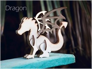 Decoloris Shop Dragon Wooden 3D Puzzle