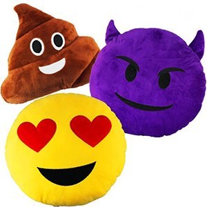 Joyin Toy 3 Pack Emoji Plush Pillows